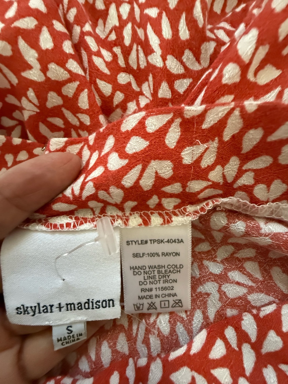 Skylar + Madison Red Floral Tie Front Crop Top & High Low Maxi Skirt Set Small - Picture 11 of 11
